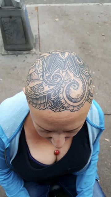 the author's head tattoo